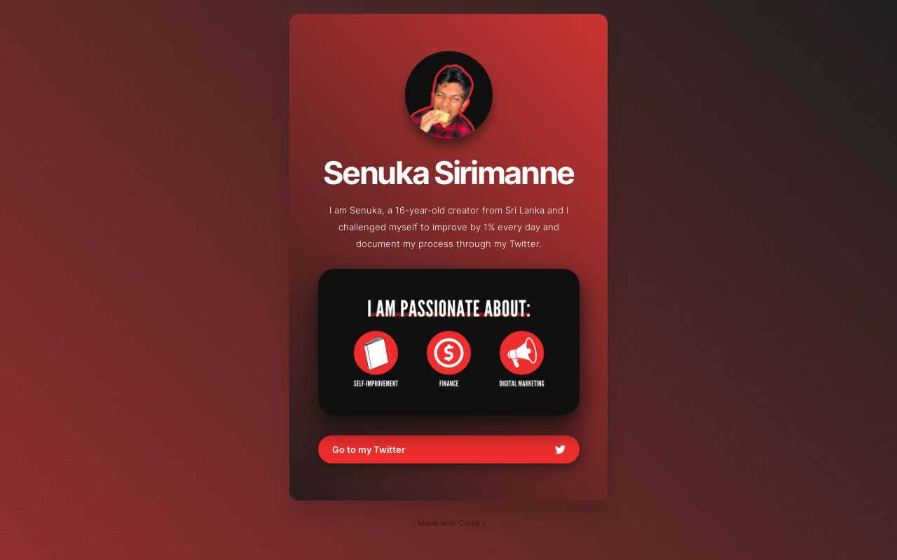 Carrd profile picture for @senuka
